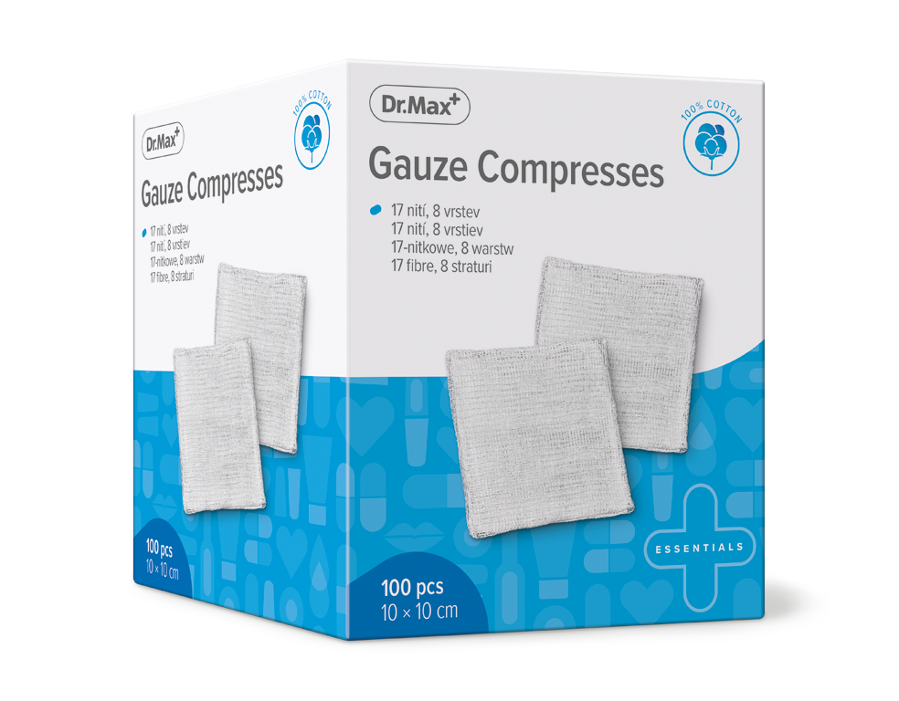 Dr. Max Comprese non-sterile 10x10cm, 100 bucati