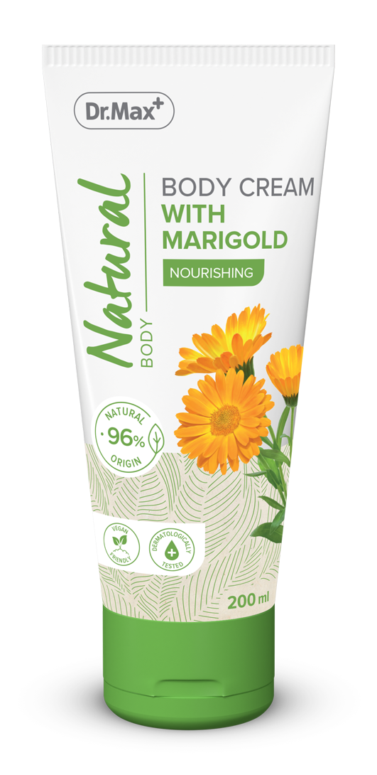 Dr. Max Natural Crema de corp cu galbenele, 200ml