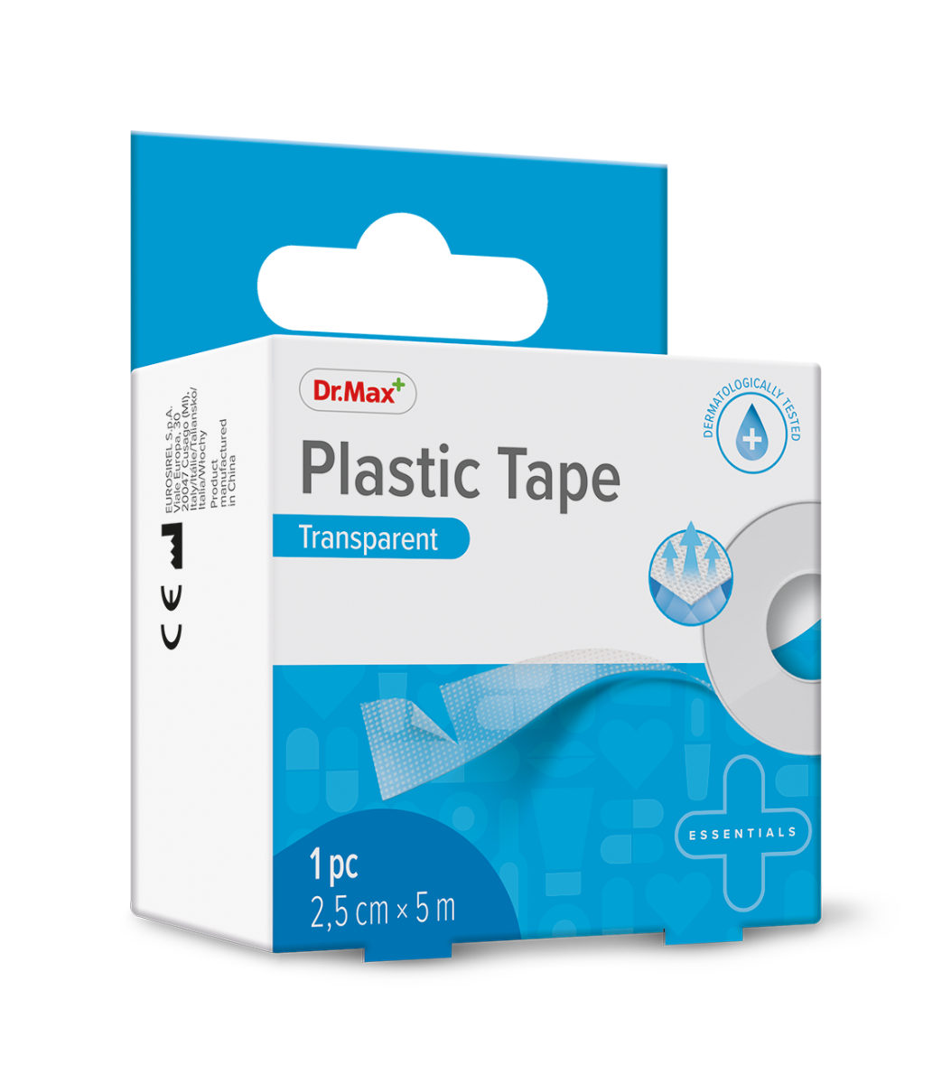 Dr. Max Plastic Tape transparent, 2.5cm x 5m