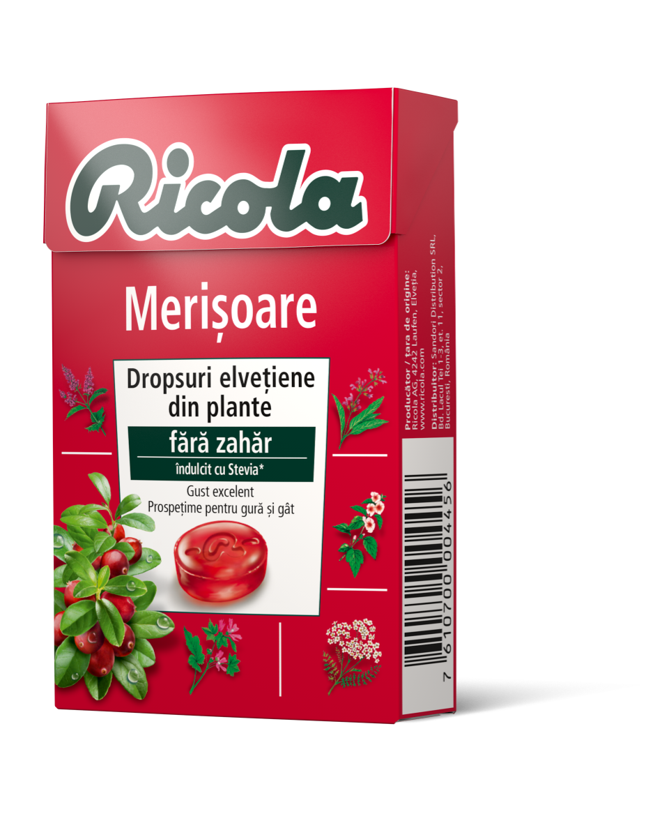 Dropsuri din plante Cranberry, 40g, Ricola