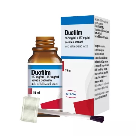 Duofilm solutie cutanata, 15ml, Stada