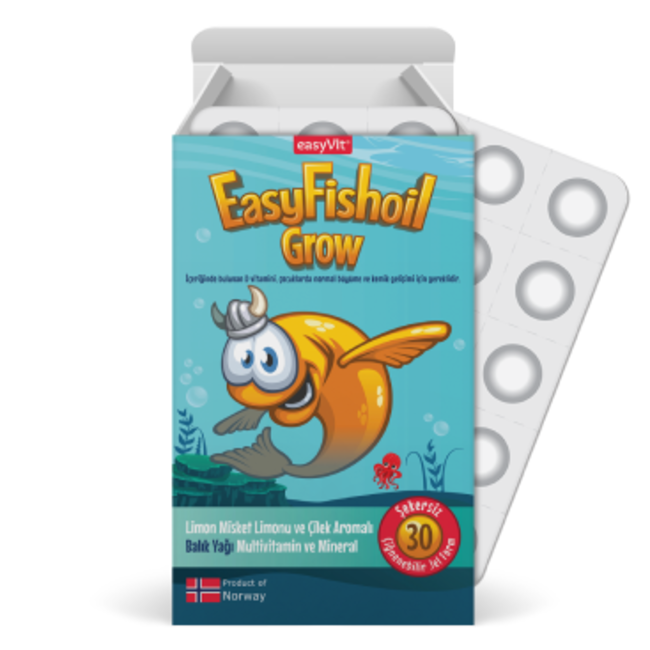 Easy FishOil Grow pentru copii, Ropharma | 30 comprimate masticabile