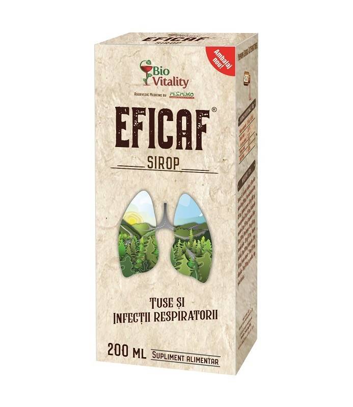 Eficaf-R sirop tuse si infectii respiratorii 200ml - BIO VITALITY - poza 1