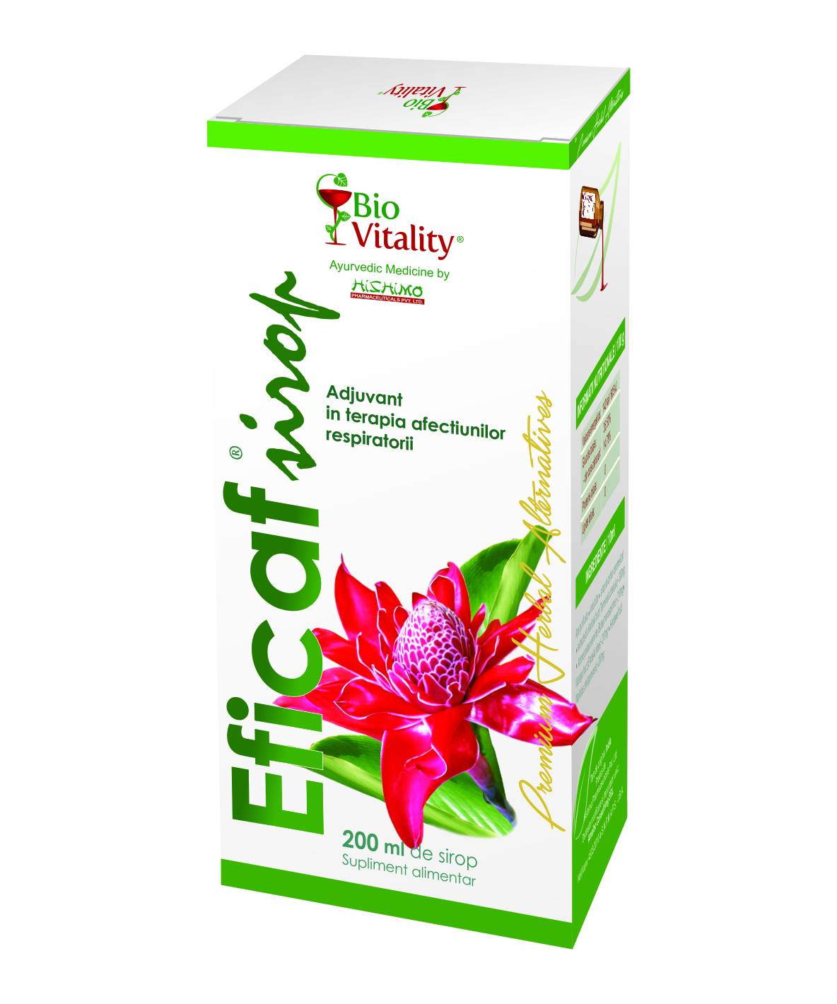 Eficaf-R sirop tuse si infectii respiratorii 200ml - BIO VITALITY - poza 2
