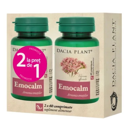Emocalm cu valeriana, 120 comprimate, Dacia Plant