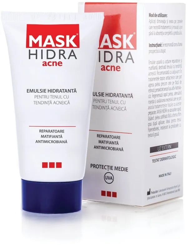 Emulsie hidratanta Mask Hidra Acne, 50ml, Meditrina