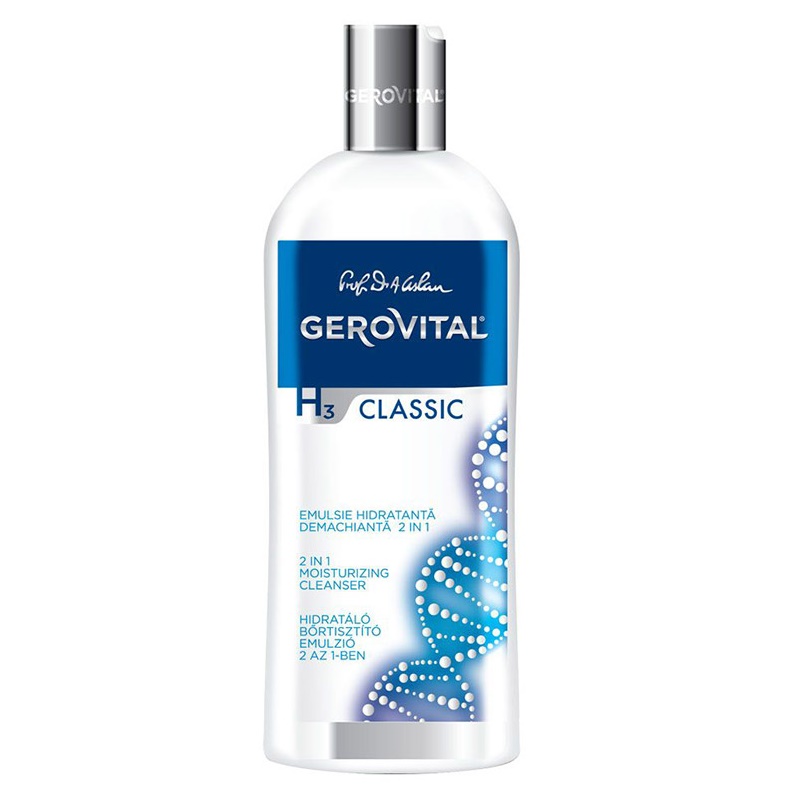 Emulsie hidratanta si demachianta 2 in 1 H3 Classic, Gerovital , farmec | 200 ml