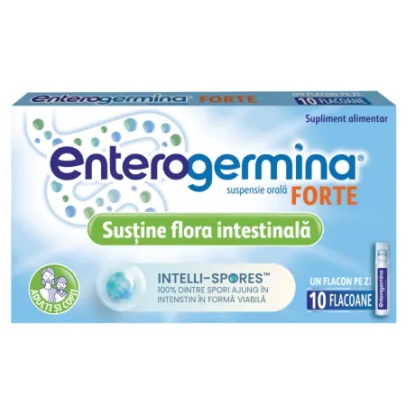 Enterogermina Forte suspensie orala, 5 ml, 10 flacoane, Opella