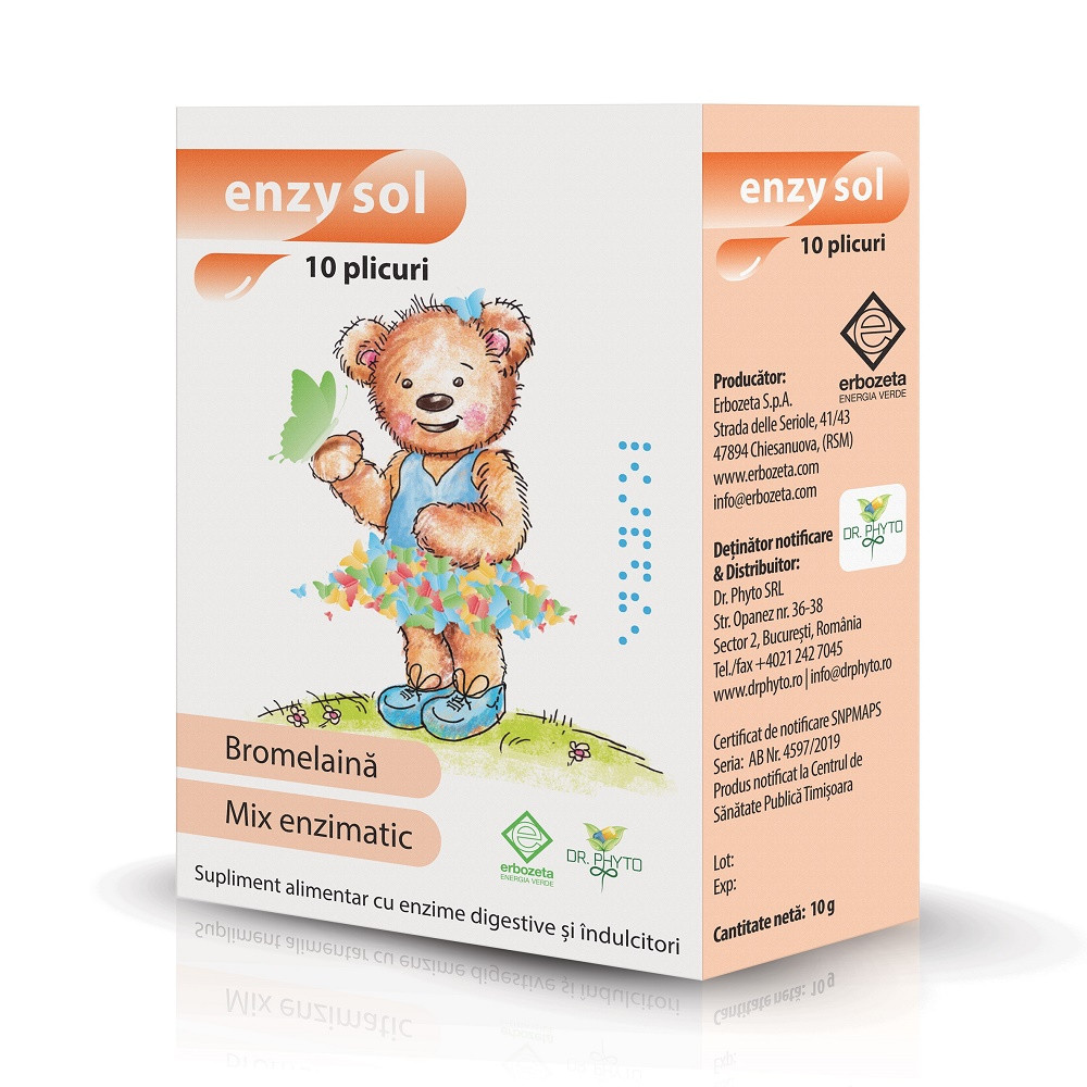 Enzysol, 10 plicuri, Dr. Phyto