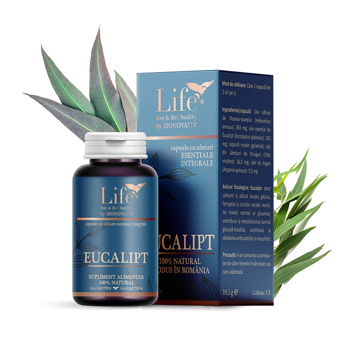 Eucalipt capsule cu uleiuri esentiale, 30 capsule, Bionovativ