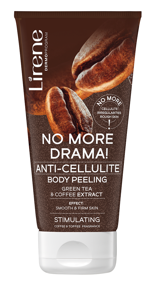 Exfoliant de corp anticelulitic cu extract de cafea No More Drama, 175g, Lirene