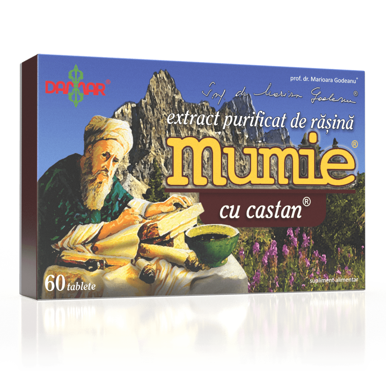 Extract purificat de rasina Mumie cu Castan, 60 tablete, Damar