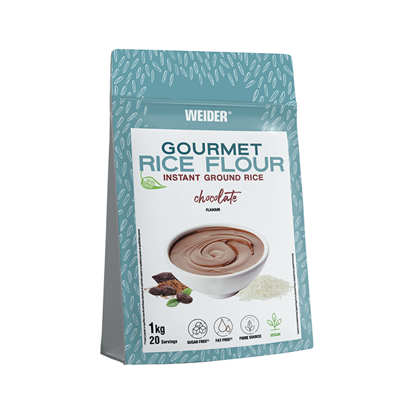 Faina de orez cu aroma de ciocolata Gourmet Rice Flour, 1000g, Weider