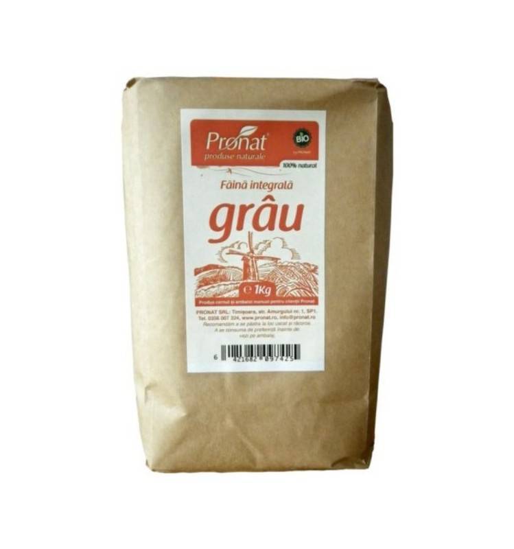 Faina integrala de grau - eco-bio 1kg- Pronat - poza 1