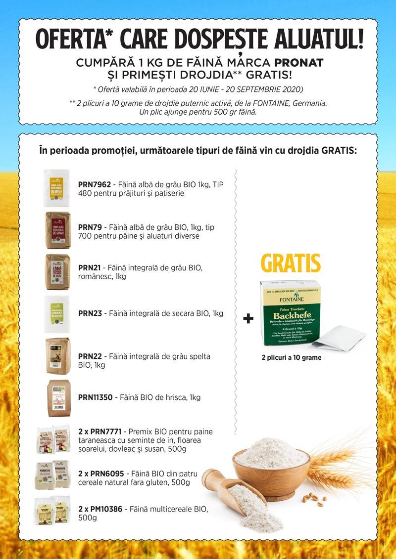 Faina integrala de grau - eco-bio 1kg- Pronat - poza 5