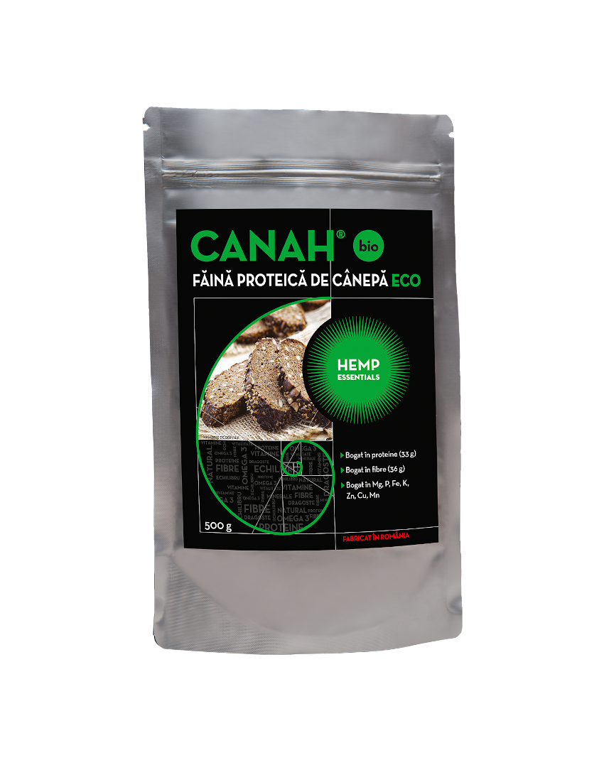 Faina proteica de canepa ECO, 500g, Canah