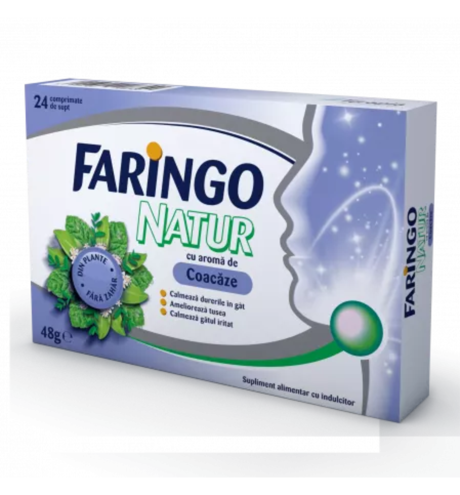 Faringo Natur cu aroma de coacaze, Terapia SA | 24 comprimate