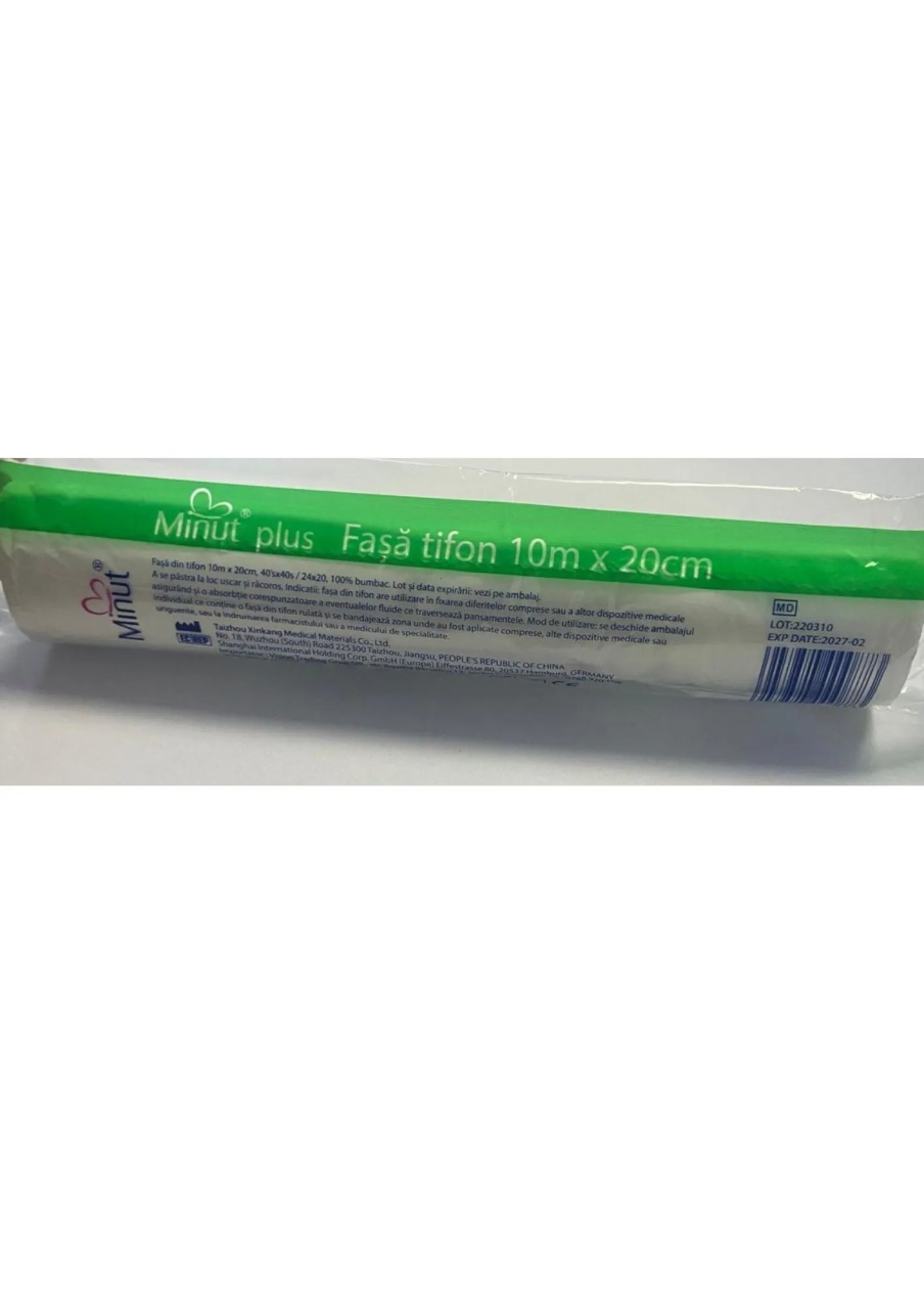 Fasa din tifon 20cm x 10m, 1 bucata, Minut