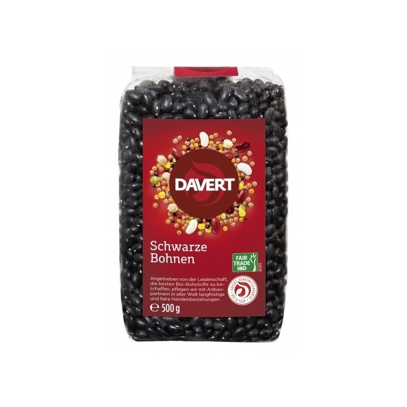 Fasole neagra bio 500g Davert