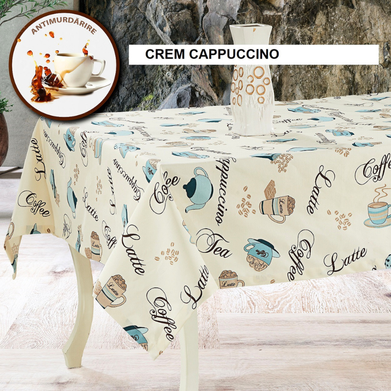 Fata de masa teflonata antimurdarire crem cappuccino 140x180 cm, Ralex | 1 buc