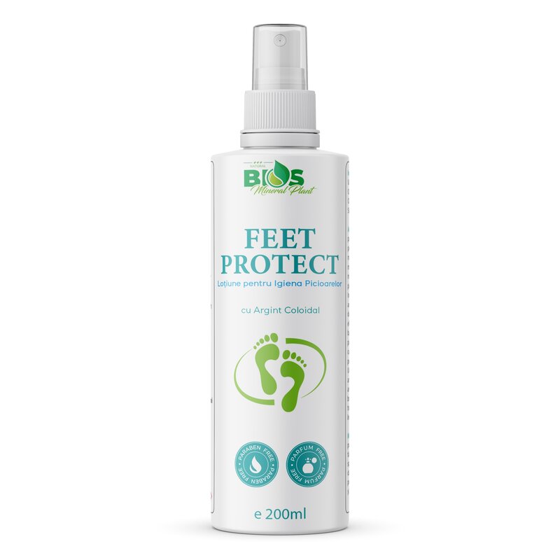 FEET PROTECT - Lotiune pentru Igiena Picioarelor, 200 ml, Bios Mineral Plant