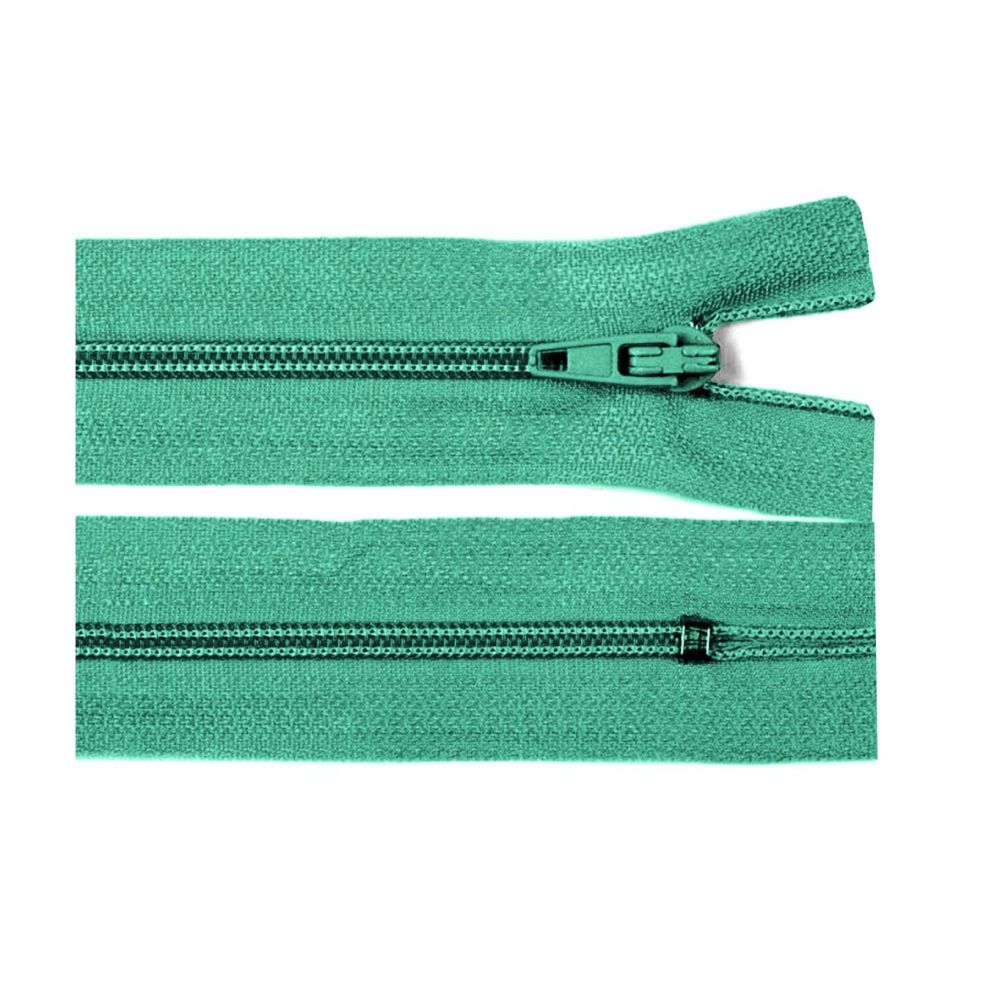 Fermoar spiralat poliester, verde deschis, 20/50cm