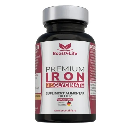 Fier Bisglicinat Premium, 60cps. veg., Boost4Life