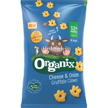 Figurine din porumb cu branza si ceapa Gruffalo bio, +12 luni, 60g, Organix
