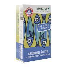 File de sardine fara oase in ulei de masline, eco-bio, 120g - Fontaine - poza 1