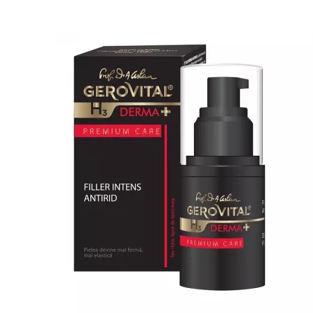 Filler intens antirid H3 Derma+ Premium Care – 15 ml, Gerovital