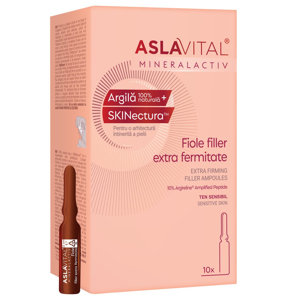 Fiole filler Extra Fermitate MineralActiv, 10 x 2ml, Aslavital