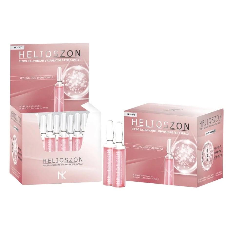 Fiole Profesionale Tratament Reparator Helioszon Ser Iluminant, 10 fiole x 10 ml, Biogen - poza 1