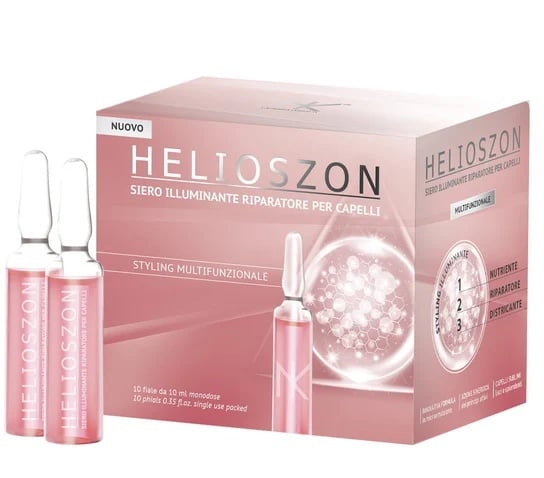 Fiole Profesionale Tratament Reparator Helioszon Ser Iluminant, 10 fiole x 10 ml, Biogen - poza 2