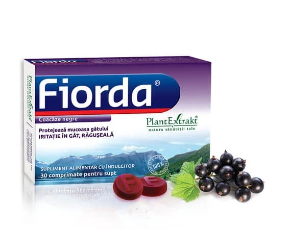 Fiorda cu aroma de coacaze negre, 30 comprimate, Plant Extrakt