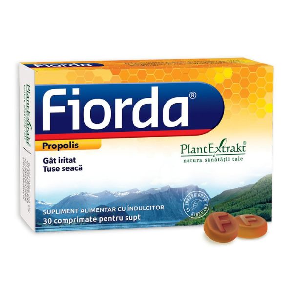 Fiorda cu aroma de propolis, PlantExtrakt | 30 comprimate