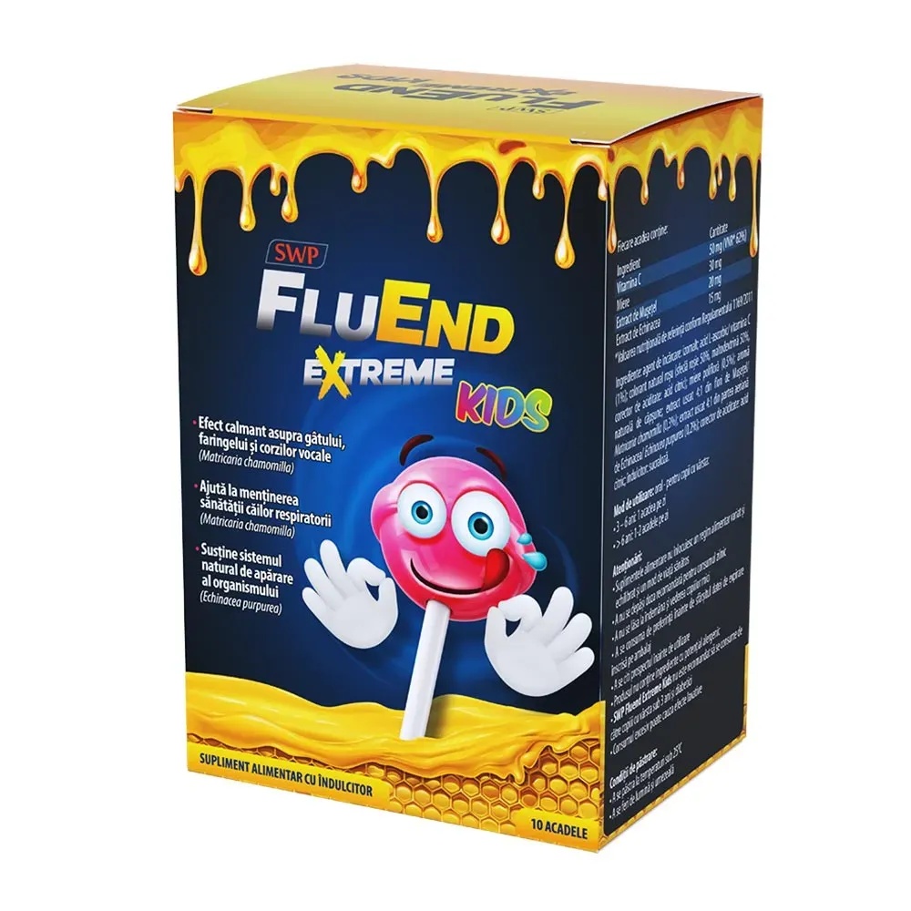 FluEnd Extreme Kids, 10 acadele, Sun Wave Pharma