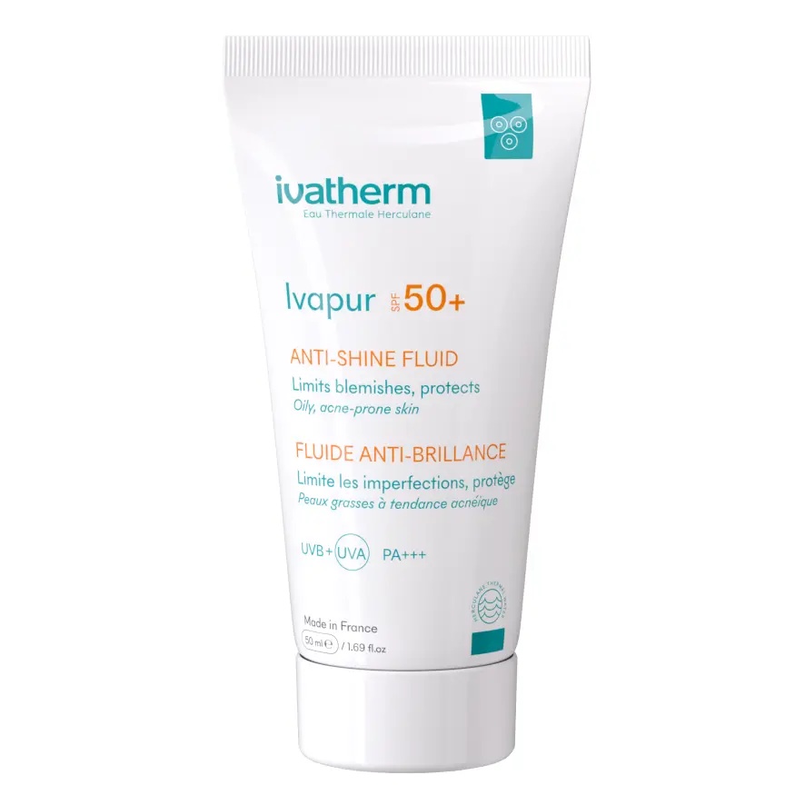 Fluid anti-stralucire cu SPF50+ Ivapur, 50ml, Ivatherm