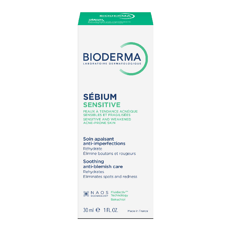 Fluid calmant si hidratant Sebium Sensitive, 30 ml, Bioderma