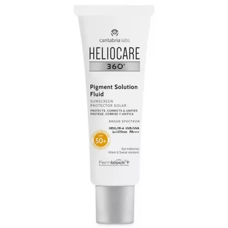 Fluid de protectie solara impotriva hiperpigmentarii Heliocare 360 Pigment Solution SPF50+, 50ml, Cantabria Labs