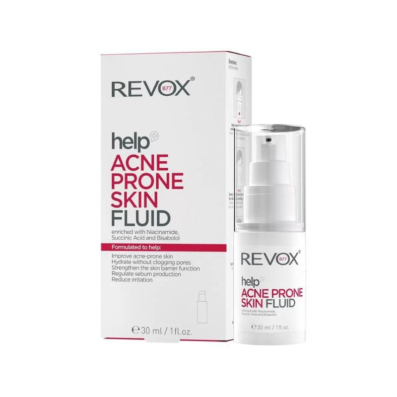 Fluid pentru piele predispusa la acnee Help, 30ml, Revox