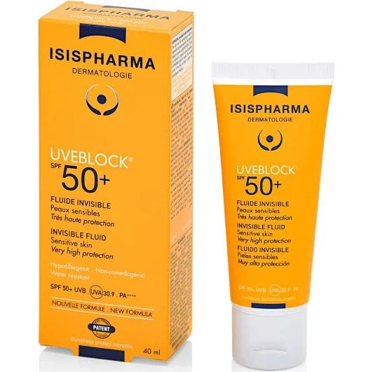 Fluid protectie solara UVEBLOCK SPF 50+, 40ml, Isis Pharma