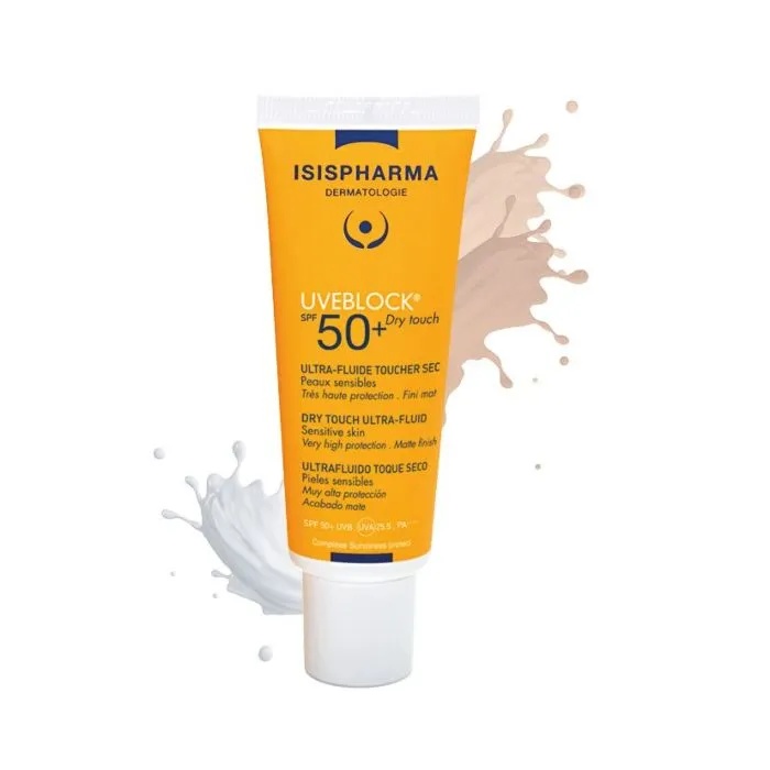 Fluid protector nuantator medium Uveblock Dry Touch SPF50, 40ml, Isis Pharma