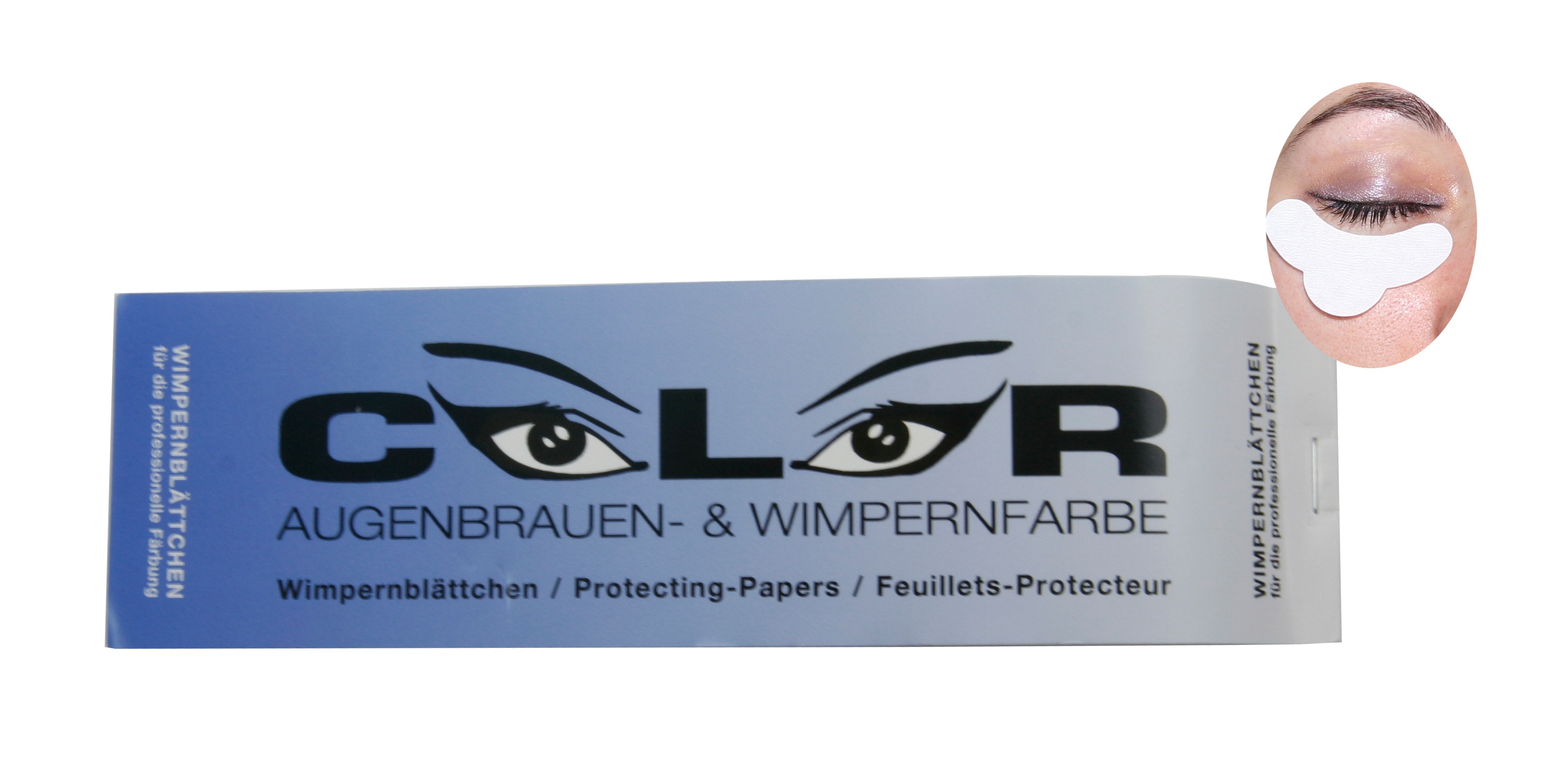 Foite protectoare pentru gene, albe, 96buc