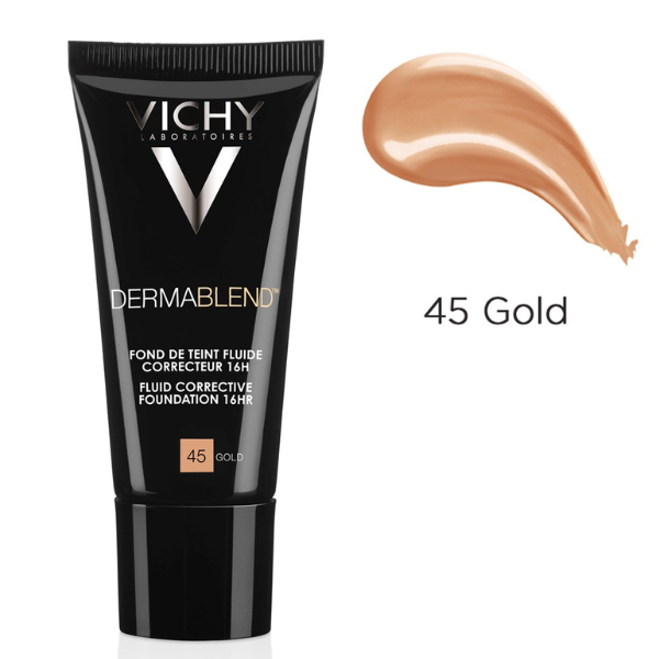 Fond de ten corector fluid Dermablend, nuanta 45 Gold, Vichy | 30 ml