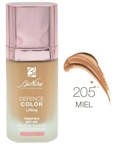 Fond de ten lichid cu efect de lifting Defence Color Anti-Age, 205 Miel, 30ml, Bionike
