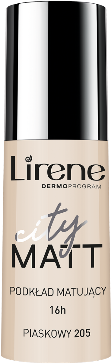 Fond de ten matifiant City Matt Sand 205, 30ml, Lirene