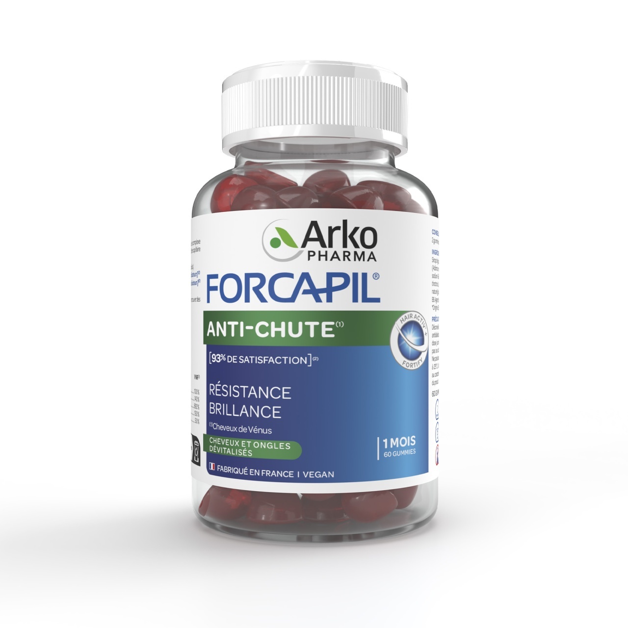 Forcapil Jeleuri Anti-Căderea Părului, 60 gummies, Arkopharma