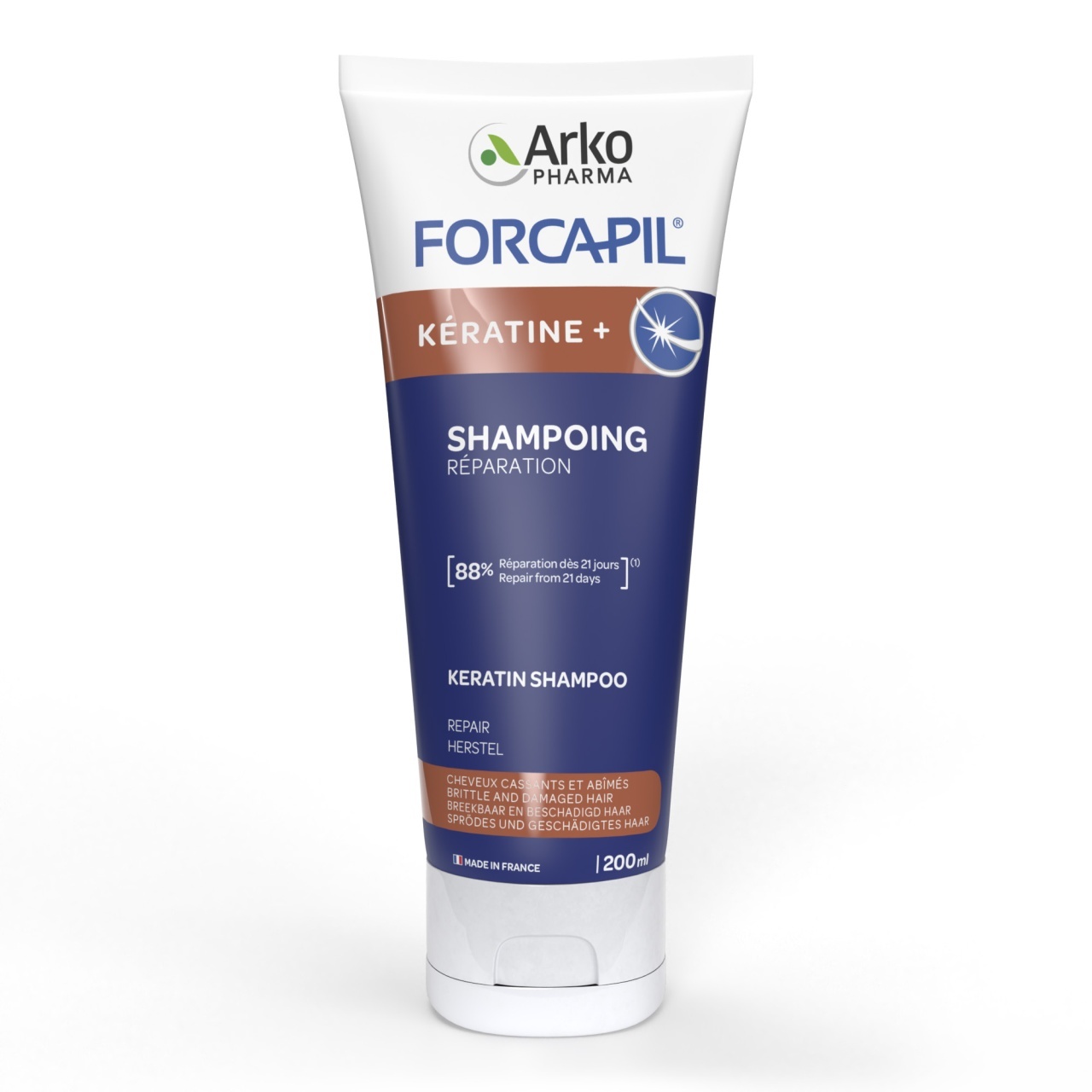 Forcapil Șampon Fortifiant Keratine+ , 200 ml, Arkopharma