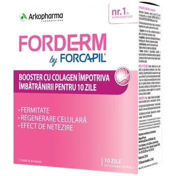 Forderm by Forcapil Booster cu Colagen, 10 flacoane