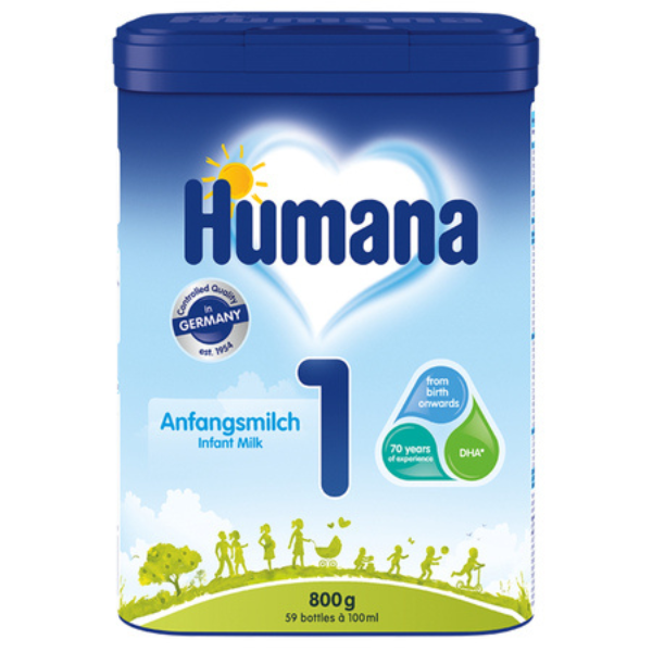 Formula de lapte praf de inceput 1, 0+ luni, Humana | 800 g